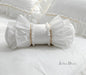 European Candy Style Decorative White Lumbar Pillow with Elegant Ruffle Lace
