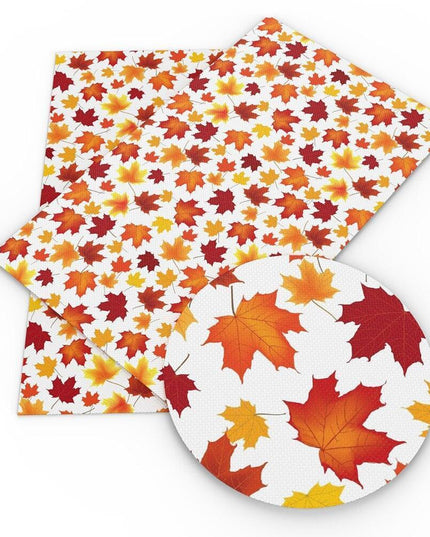 Fall-Inspired Premium Vegan Leather - Versatile DIY Crafting Material for Creative Projects