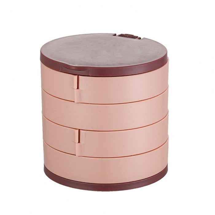 Stylish Eco-Friendly Rotating Jewelry Organizer with Integrated Mirror