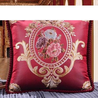 Elegant Beaded Jacquard Pillow Cover - Luxe Home Accent 48x48cm