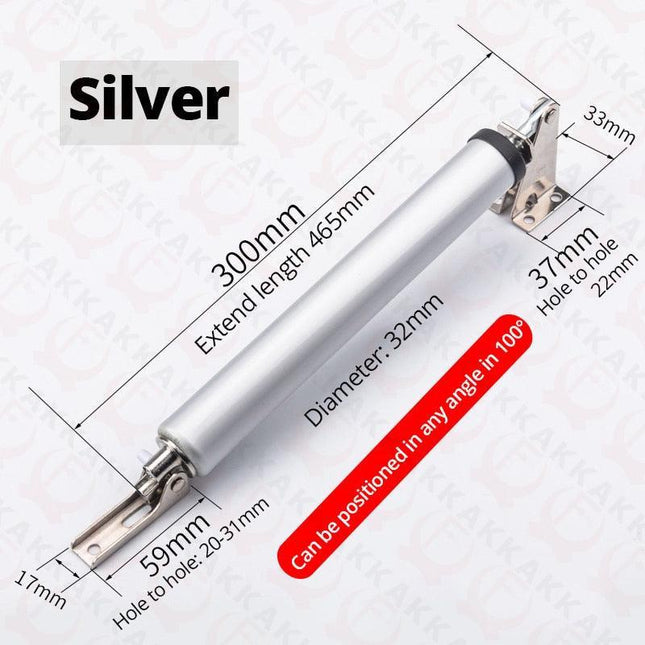 Pneumatic Automatic Door Closer - Adjustable, Silent, and Durable Aluminum Design