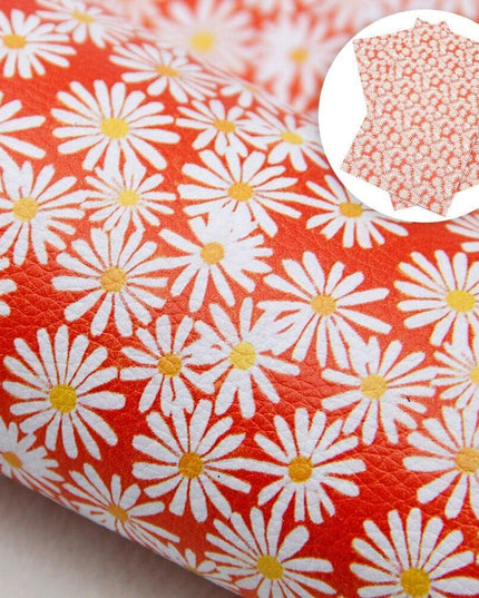 Floral Elegance Synthetic Leather Crafting Sheet