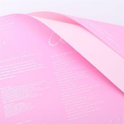 Elegant Floral Alphabet Gift Wrap Collection - Premium Waterproof Crafting Kit - Korean Design Essentials