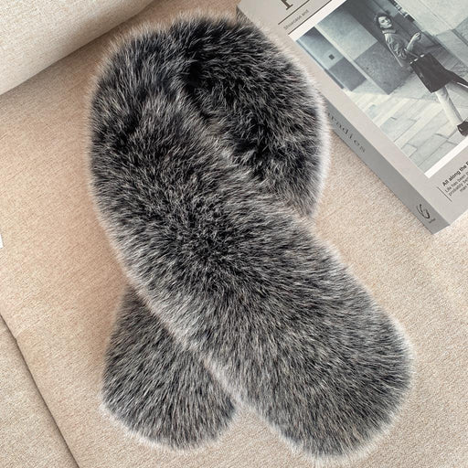 Luxury Fox Wool Scarf Collar - Elevate Your Winter Look with Genuine Fox Fur