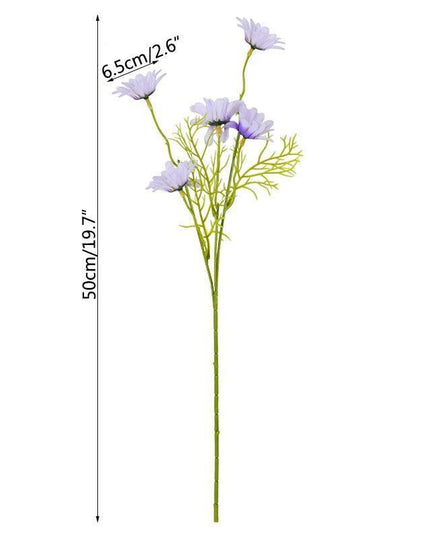 Elegant Daisy Dreams Bouquet Set: 5 Lifelike Floral Arrangements for Stunning Home Decor