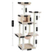 Luxurious Multi-Level Cat Tower: Stylish Oasis with Plush Beds and Sturdy Scratch Posts