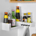 Rotating Wall-Mounted Bathroom and Kitchen Storage Rack with Hooks