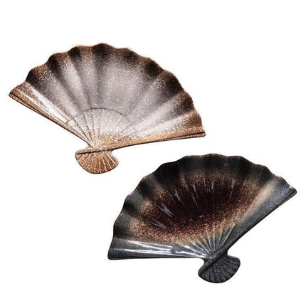 Cultural Harmony: Exquisite Japanese-Korean Fan Plate Set for Elegant Dining