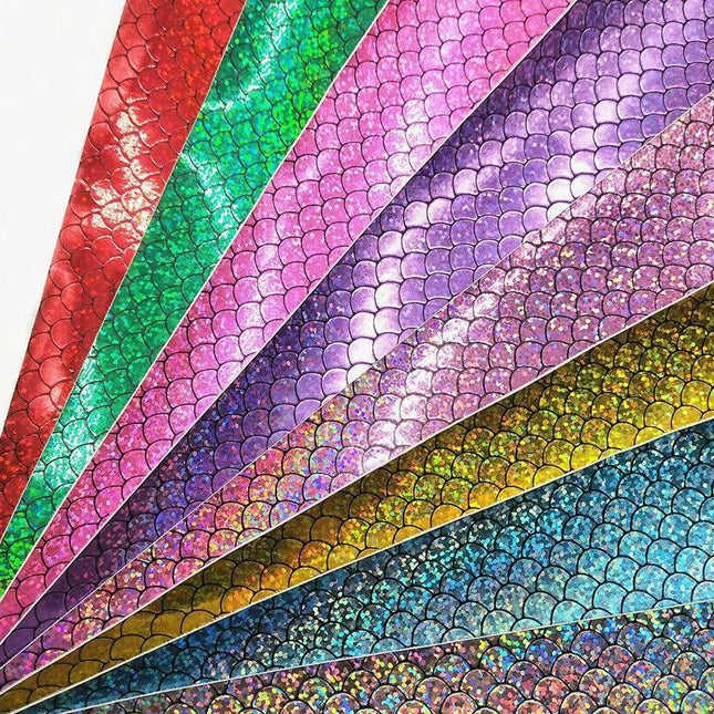 Holographic Mermaid Faux Leather - Ultimate DIY Essential for Creators