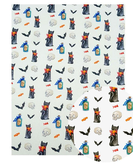 Hauntingly Delightful Faux Leather Craft Fabric for Creative Halloween Designs