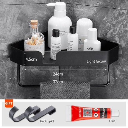 Stylish Rust-Proof Aluminum Bathroom Caddy with Superior Water Drainage