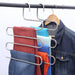 5-Layer Stainless Steel Pant Hanger for Efficient Closet Organization