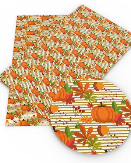 Fall-Inspired Premium Vegan Leather - Versatile DIY Crafting Material for Creative Projects