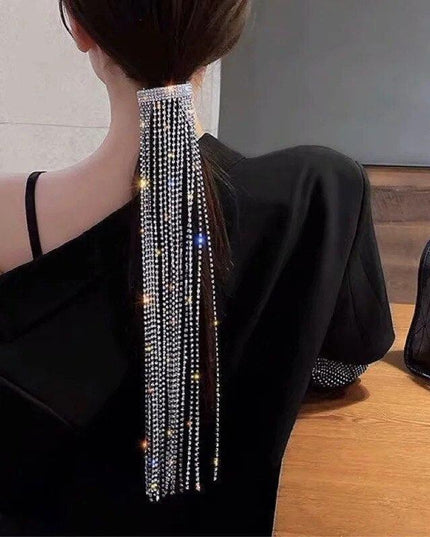 Crystal Elegance Tassel Hair Accessories for Luxe Celebrations