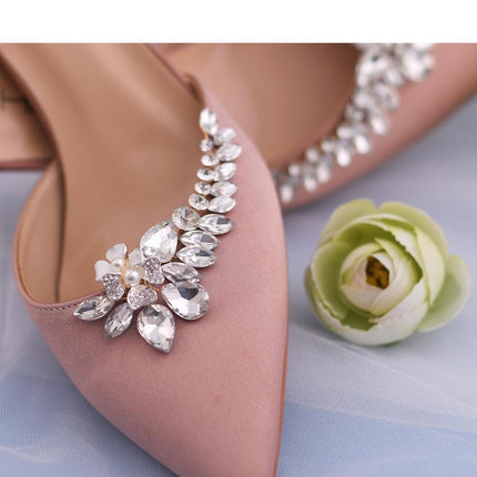 Glamorous Rhinestone Footwear Clips: Chic Accessories for Elegant Shoes