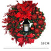 Festive Christmas Lantern Wreath with Glowing Charm