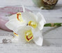 Elegant White Orchid Wedding Bouquet Set - 4-Piece Realistic Silk and Latex Flowers