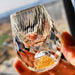 Luxurious Gold Foil Diamond Cut 15ml Shot Glass with Elegant Design