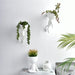 Chic White Resin Hanging Planters with Nordic Artistic Touch