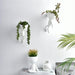 Elegant White Resin Nordic Hanging Planters for Stylish Home Decor