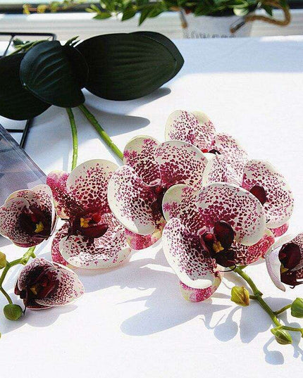 Realistic White Orchid - Premium Faux Flower for Elegant Home & Event Decor