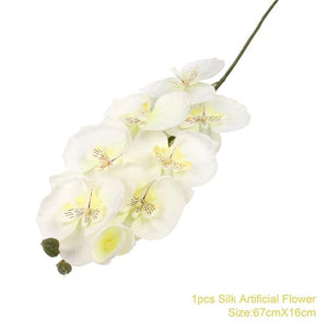 1PC Silk Butterfly Orchid Artificial Flowers Bouquet For Wedding Home Decoration Real Touch Phalaenopsis Fake Flowers Peony Rose-Home Décor›Artificial & Dried Floral›Artificial Flowers & Leaves-Très Elite-Orchid 1-Très Elite