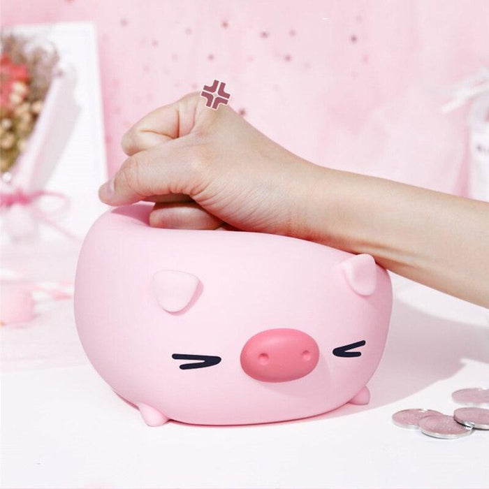 Cute Cartoon Piggy Bank - Squeaky Money Coin Box