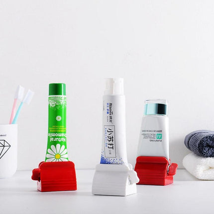Colorful Eco-Conscious Cartoon Toothpaste and Face Foam Dual Dispenser for Sustainable Bathrooms