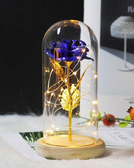 Eternal Rose LED Glass Dome for Enchanting Decor