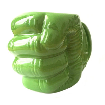 Hulk Smash! 3D Green Fist Anime Mug - Unique Ceramic Hot Drink Cup