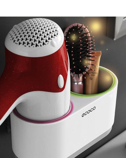 Space-Saving Wall-Mounted Hair Tool Organizer with Moisture Control