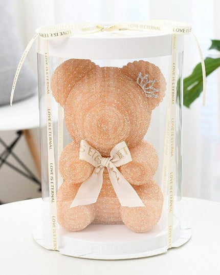 Elegant Handcrafted Crystal Bears - Exquisite 25cm Keepsakes for Memorable Moments