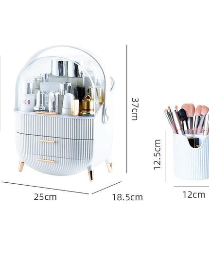 Elegant Makeup and Jewelry Storage Solution with Spacious Organization Compartments
