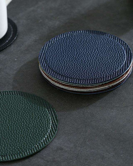 Elegant Leather Drink Coasters: Stylish Shield for Your Tabletop