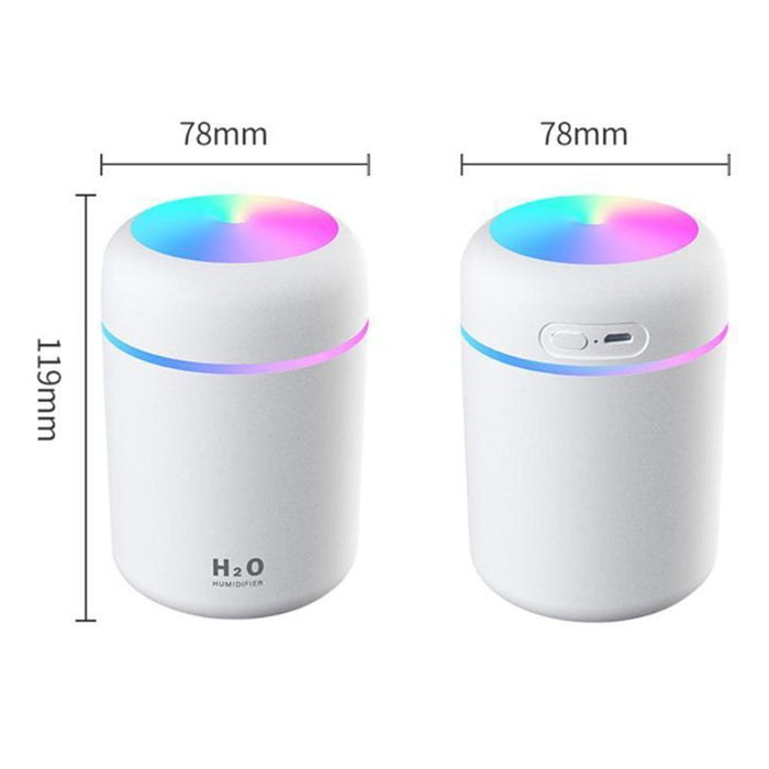Vibrant USB Aroma Diffuser and Humidifier with Dual Mist Options and Soothing Night Light