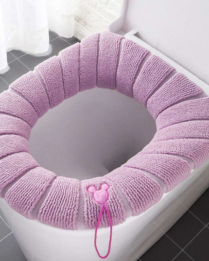 Plush Winter Toilet Seat Cover - Cozy Comfort for Every Bathroom