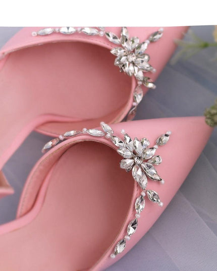 Bridal Rhinestone Footwear Clips - Luxurious Wedding Accessories for Elegant Shoes