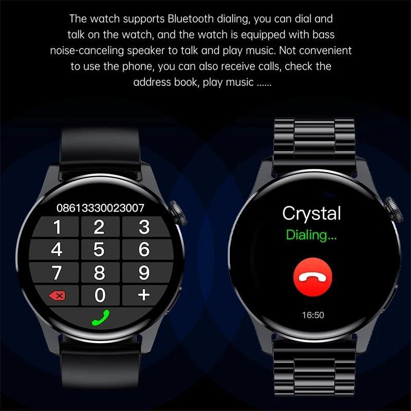 LIGE New Bluetooth Call Smart Watch Men Full Touch Sport Fitness Watches Waterproof Heart Rate Steel Band Smartwatch Android iOS-0-Très Elite-Mesh belt black-China-Très Elite