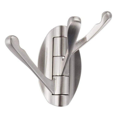 DOOKOLE Contemporary Stainless Steel Swivel Towel Rack with Hook for Enhanced Bathroom Organization