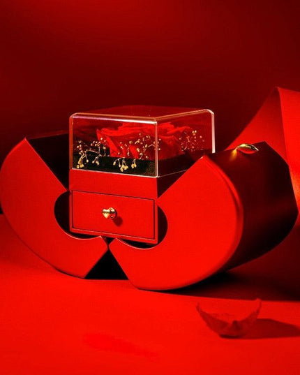 Elegant Apple Rose Jewelry Chest: A Luxurious Gift for the Holiday Season