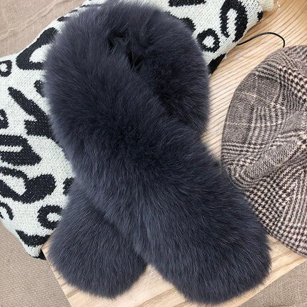 Opulent Fox Fur and Wool Scarf Collar - Transform Your Winter Wardrobe with Elegance