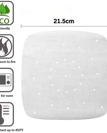 Sustainable 100-Count 9-Inch Square Air Fryer Parchment Liners