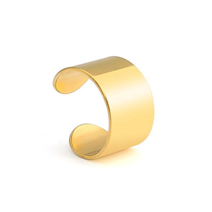 Chic Golden Stainless Steel Clip-On Ear Cuffs - Stylish Accessory for Everyone