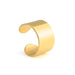 Gold Stainless Steel Clip-On Ear Cuffs for Men, Women, and Teens