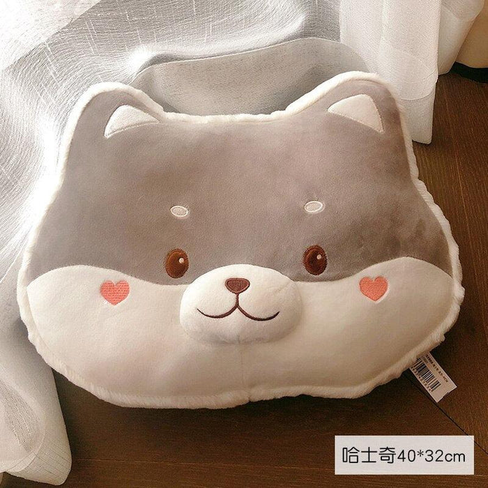 40cm Soft Pillow Chair Back Cushion Stuffed Animal Tiger Rabbit Husky Sofa Bed Sleeping Pillow Plushies Home Decoration Gift Kid