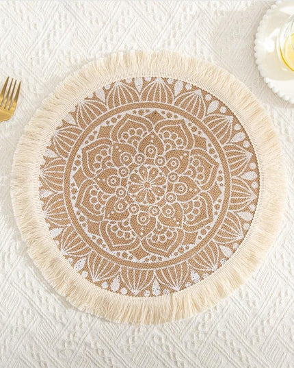 Sophisticated Round Linen Placemat for an Elevated Dining Experience
