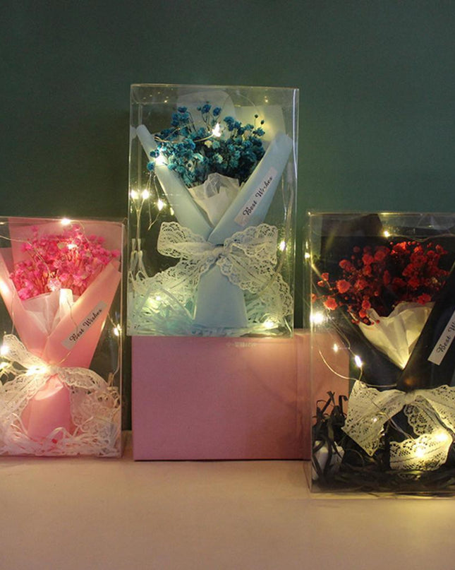 Timeless Elegance Realistic Mini Floral Bouquet - A Stunning Display of Everlasting Beauty