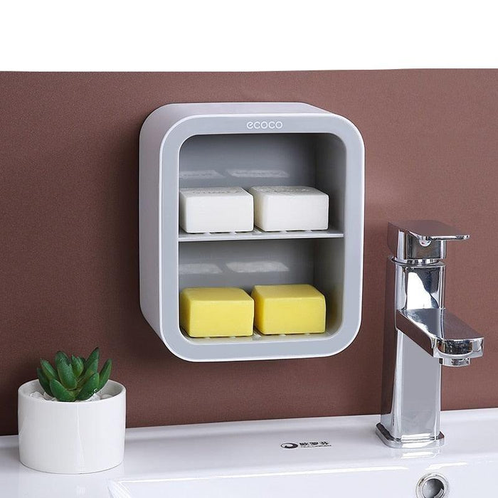 Elegant Botanical Wall-Mounted Soap Organizer for Stylish Bathroom Storage