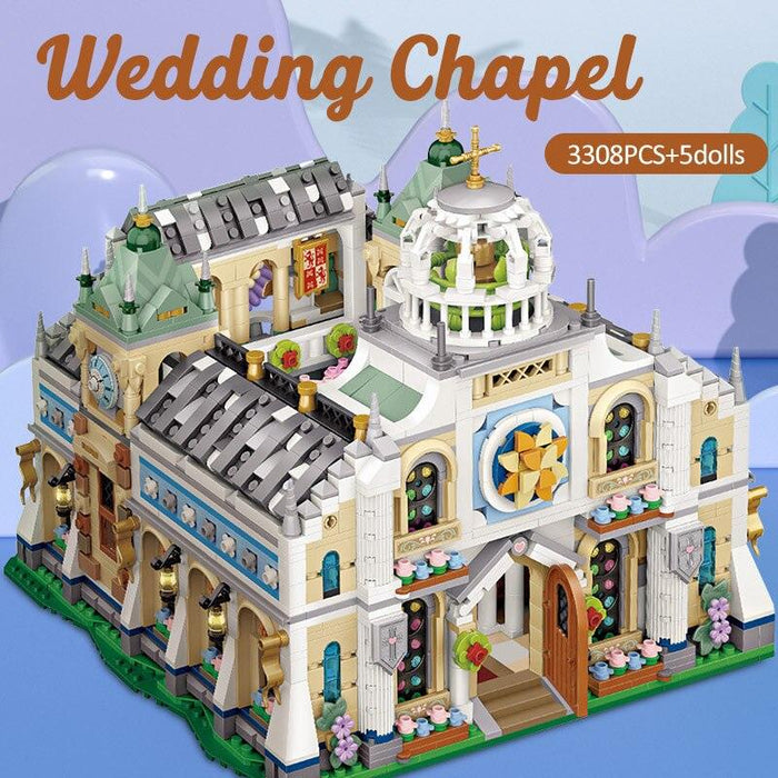 Valentine's Day Castle Building Blocks Set for Girls with Romantic Street View Figures