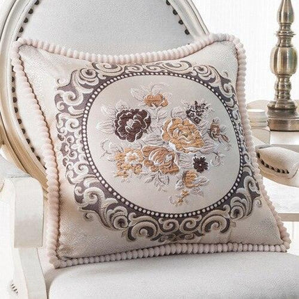 Floral Elegance Handcrafted Decorative Pillow Cover